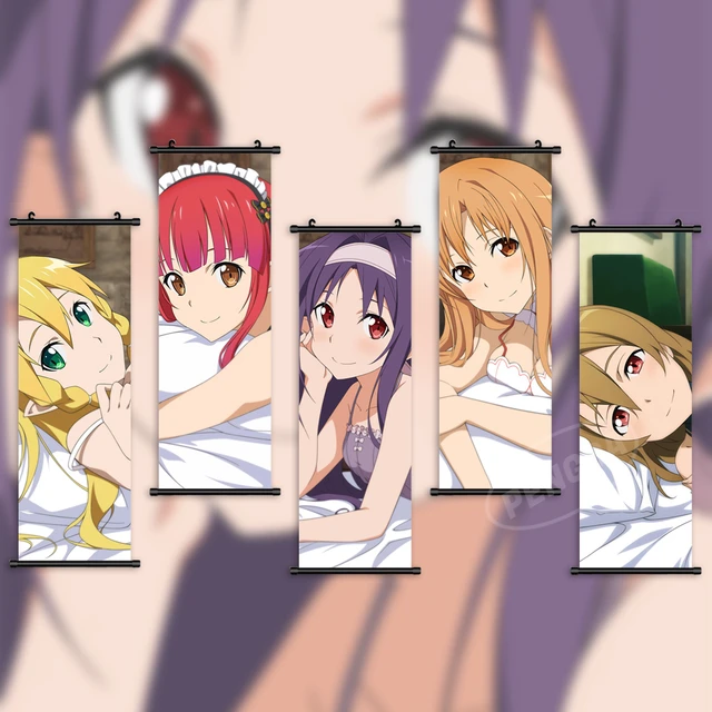 A Wide Variety of SAO Sword Art Online Anime Characters Anime Wall Scroll  Hanging Decor (Asuna & Kirito)