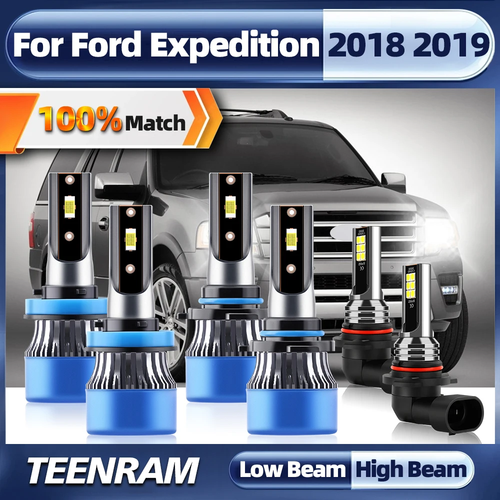 

60000LM Led Canbus Car Headlight Bulbs 9005 HB3 H11 High Low Beam 12V 6000K CSP Chips Fog Lamp For Ford Expedition 2018 2019