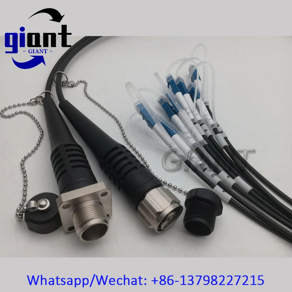 SM,4섬유,G657A1,4.5mm,1M,ODC 사각형(암) 원형(수) - LC/FC TPU 4C 기갑 광섬유 패치 코드 케이블 커넥터
