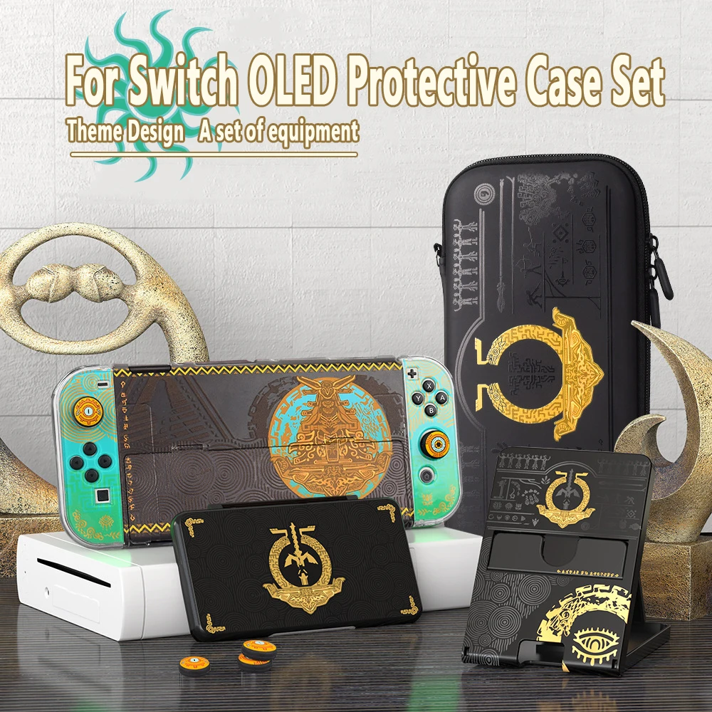 Per Zelda Storage Bag Per Nintendo Switch Custodia Protettiva Oled Custodia A Colori Oled Staffa Per Tappo A Bilanciere Scatola Per Carte Di Gioco Acc