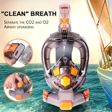 

Snorkeling Mask Full Face 180° Wide View Anti Fog Scuba Diving Swimming Snorkeling Mask For Swimming Adult Youth Diving Masks