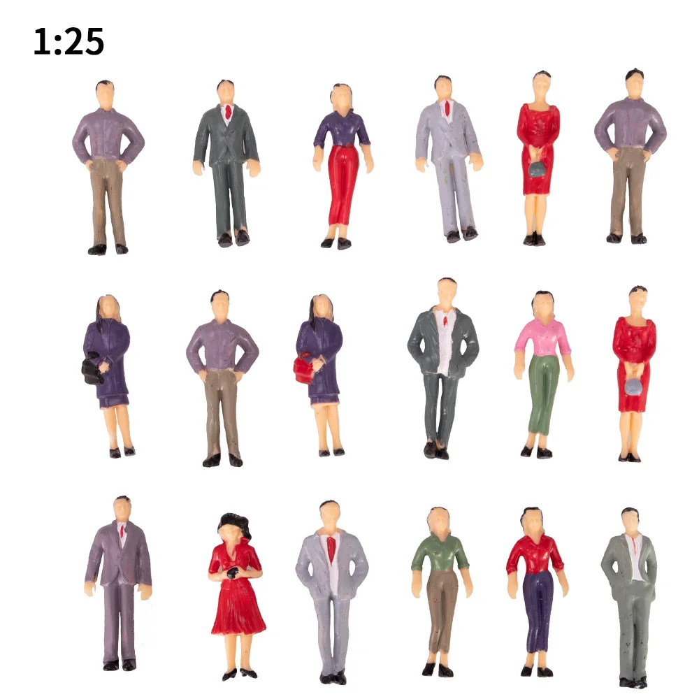 25 Mini Figure In Scala 1:75 Con Costume Da Bagno – Persone In Plastica Per Diorami, Case Delle Bambole, Spiagge E Modellismo - 2