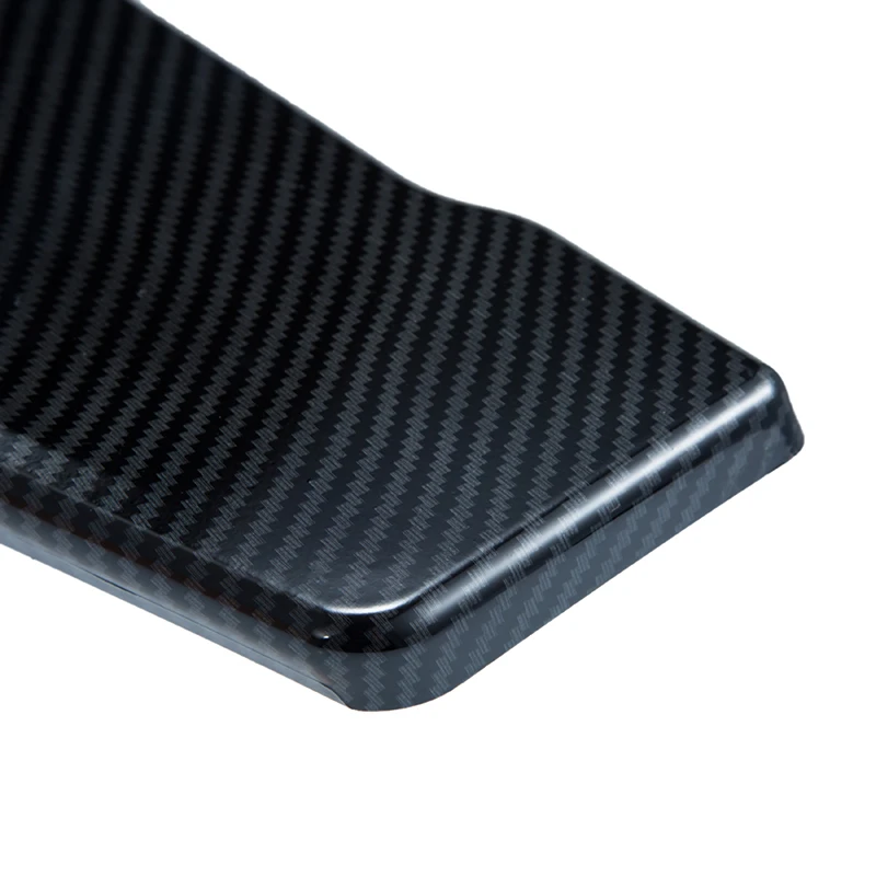 Universal Car Spoiler Lateral Front Bumper Rear Side Skirt Lip Rocker Wings Carbon Fiber Glossy Black Protection Trims Styling