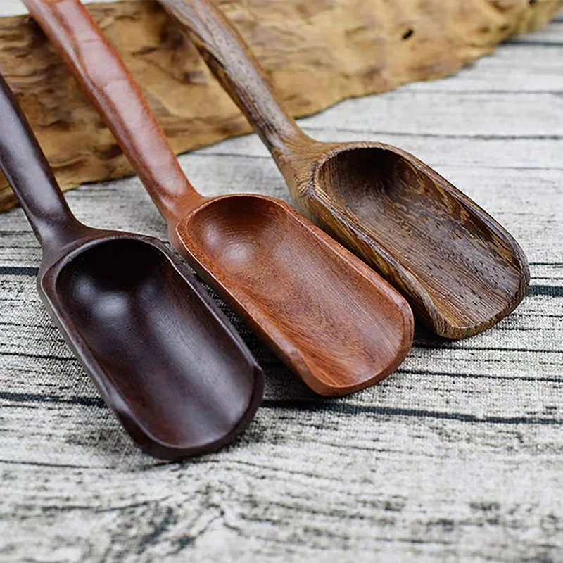 Tea Spoons 1*Small Flatware Wooden Salt Spoon Wood Condiments Spoon Handmade Honey Teaspoon Seasoning Sugar Coffee Tea Jam Mustard Ice Crea tea spoons
