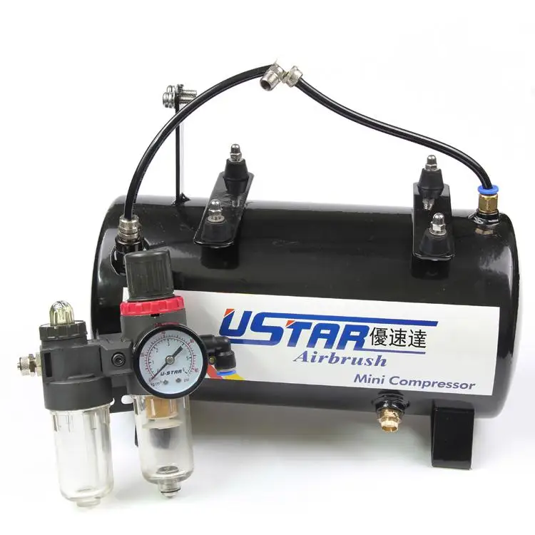 

USTAR UA-170204 AIRBRUSH MINI COMPRESSOR 601A Gas Tank With oil-water separator