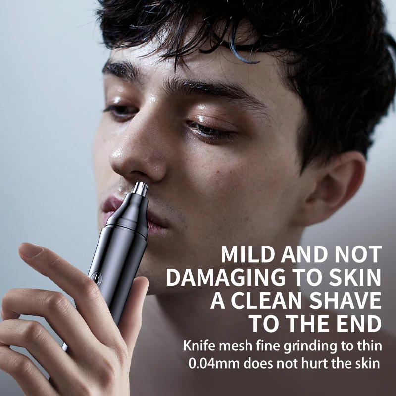 Rechargeable electric nose trimmer fully automatic washable two in one electric nose hair trimmer