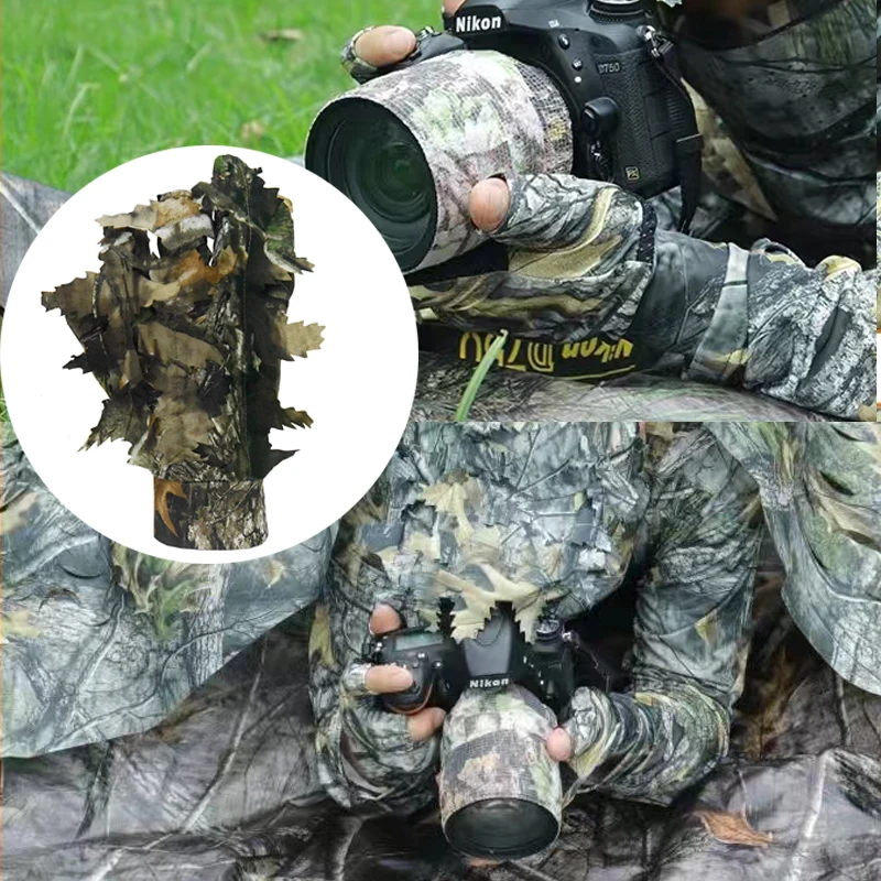 Camo Gloves Tactical Equipment Breathful Anti-slip 3D Camouflage Gloves For Woodland Shooting Feild Hunting Hidden Accessories