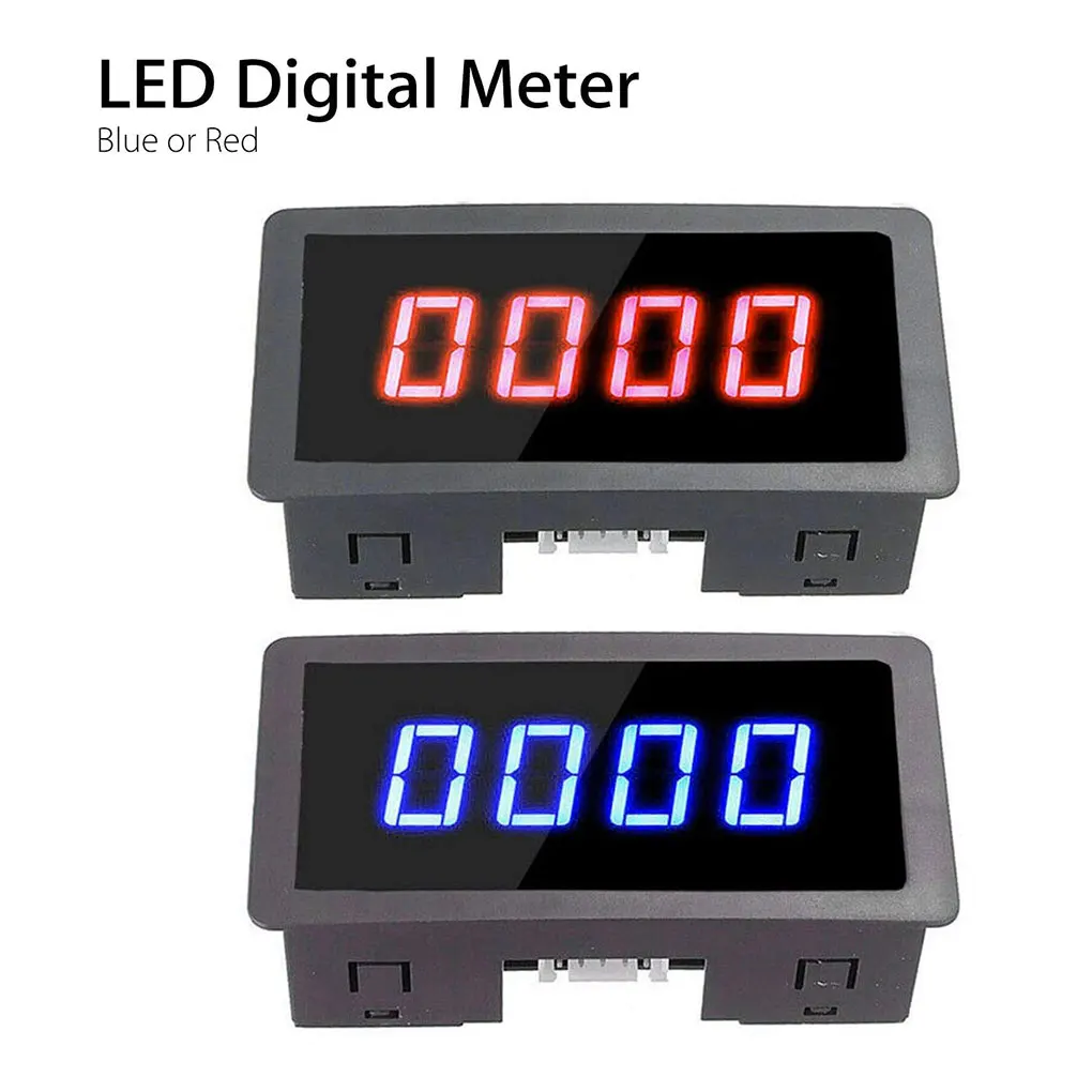 Auto Digital Tachometer Professional Four Digit 30mA Electric Machine Voltage Speed Meter Measuring Device Red LED