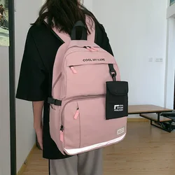 New 2022 Backpack Women's Korean Work Clothes College Student Schoolbag Fashion Leisure Travel Couple Backpack Man