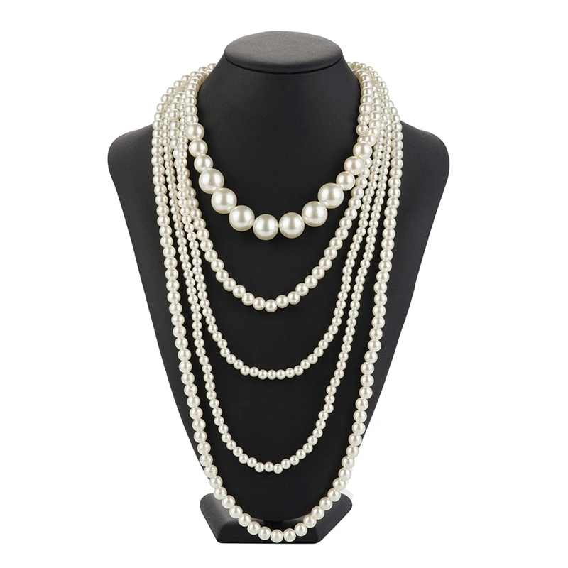 Imitation Pearl Necklace for Women Long Multi Layered Neckchain Party Birthday Jewelry women jewelry,metal choker necklace,velvet choker necklaces,lace choker necklaces
