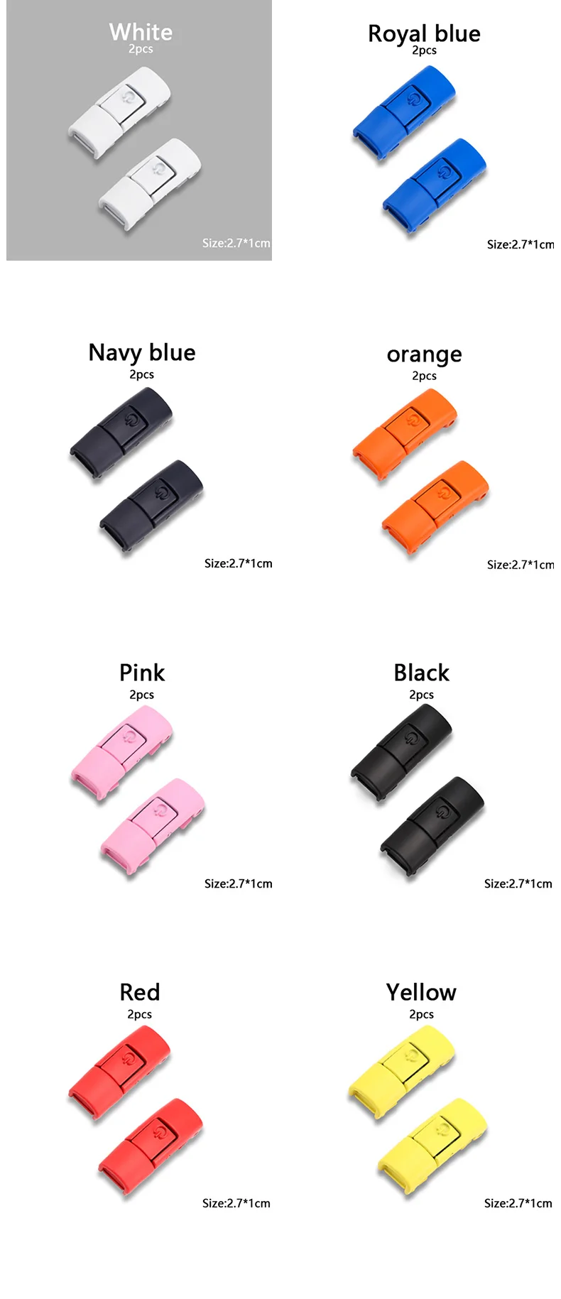 Neue elastische flache Schnürsenkel-Schalter, bunte Metallschnalle, keine Krawatte, Schnürsenkel, Press-Lock-Schnürsenkel ohne Krawatten, Sneaker für Kinder und Erwachsene – Detail 6