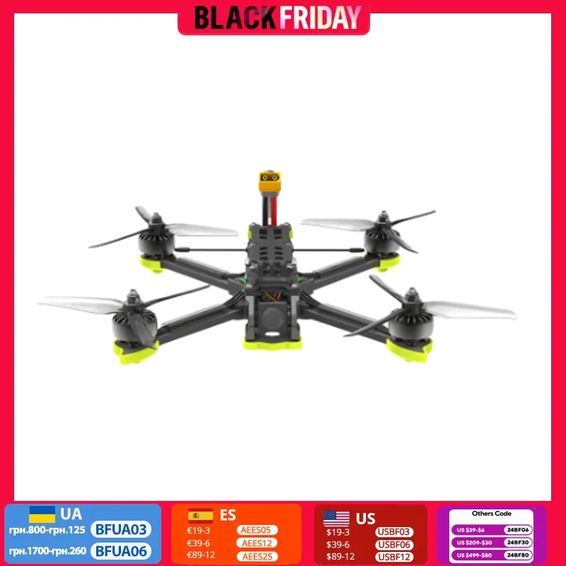 iFlight Nazgul XL5 ECO Analog 6S Drone BNF with BLITZ 5.8G 1.6W VTX / BLITZ ATF435 E55S Stack for FPV