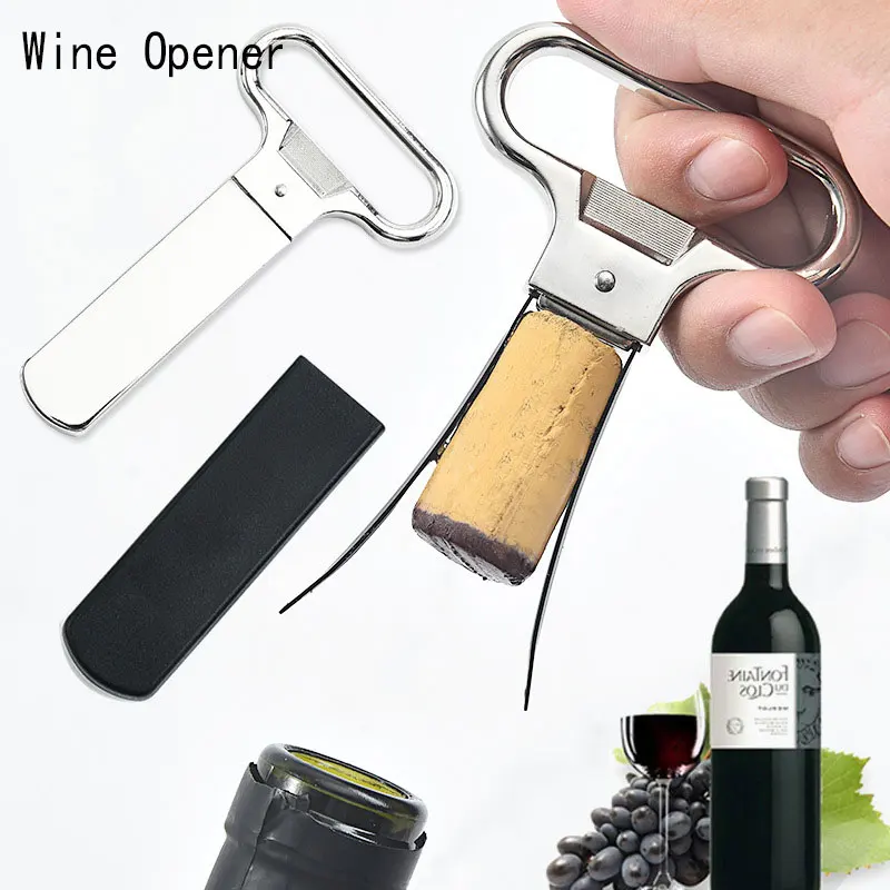 Ouvre-bouteille de vin portable sans dommage, tire-bouchon créatif, ouvre-bouteille sûr, outils de cuisine, accessoires de bar, 1PC
