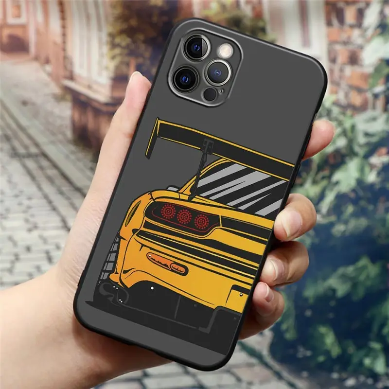 Japanese JDM Tokyo Sports Car Anime Silicone Phone Case Cover