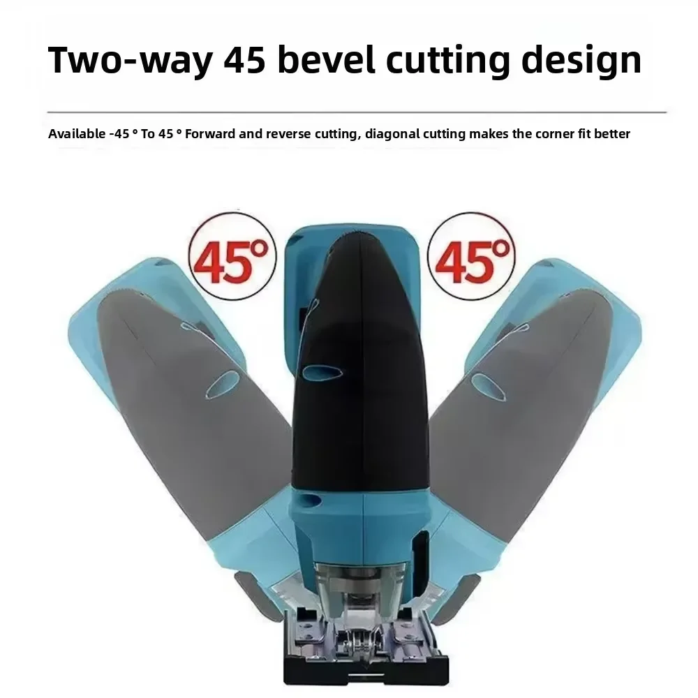 Portable Electric Jig Saw Carpenter Power Tool Variable Speed Curved Saw Compatible with Milwaukee Dewalt Makita 18V No Battery electric saw,cordless jigsaw