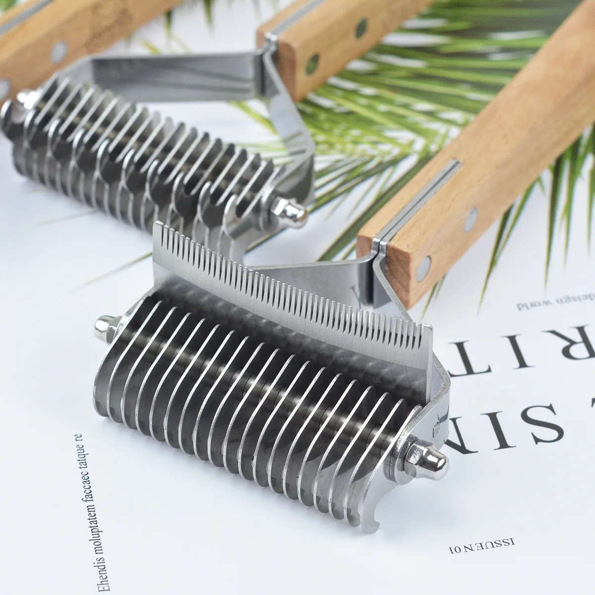 

Professional Triple Function Pet Comb for Dog Grooming and Cleaning - Knot Remover, Mat Tamer, and Float Hair Collector