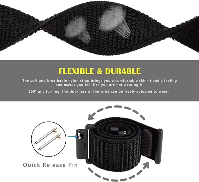 Colorful Nylon Loop Sport Wristband Bracelet