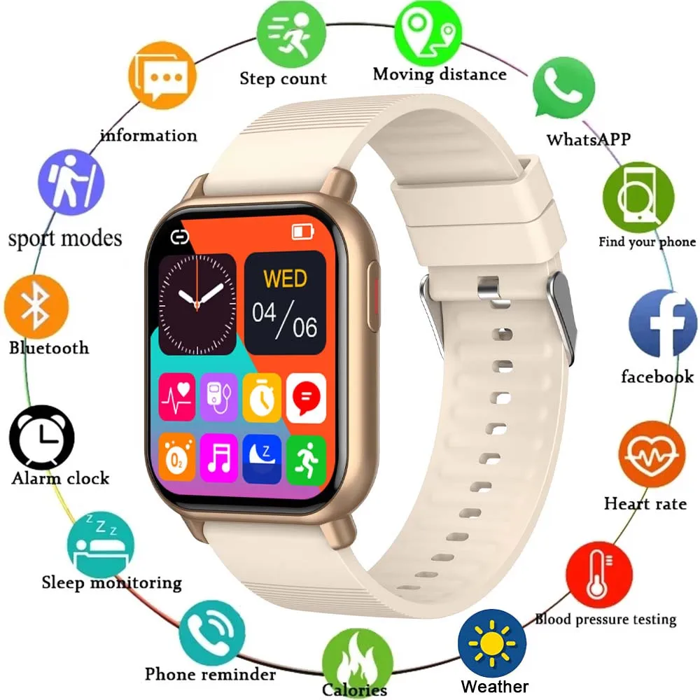 

Smart Watch Women ZW32 Heart Rate Monitor Body Temperature Measurement Call Reminder Sports Smartwatch Men Fitness Tracker
