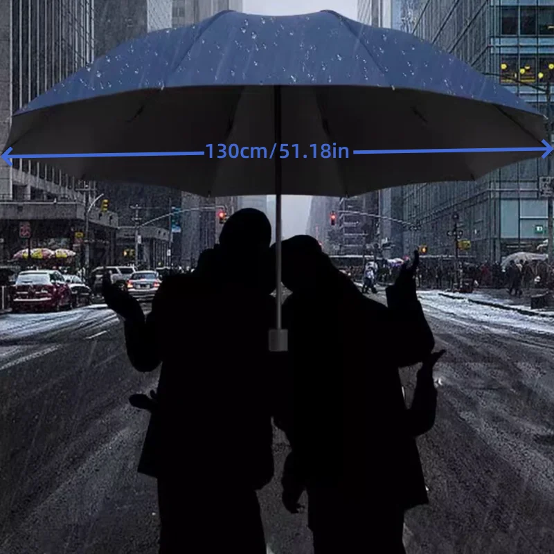 2-3 men's umbrella for wind resistance large size 130cm diameter sunny rainy umbrella folding