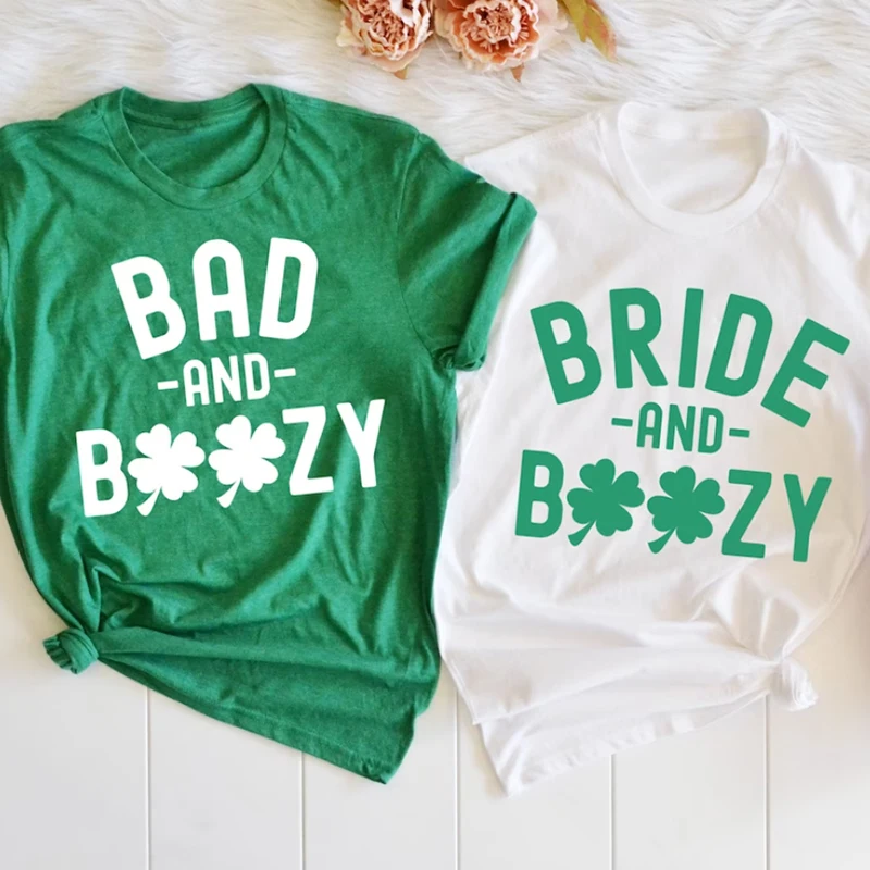 

St Patrick's Day Bachelorette Party Shirts Bride Shirt Womens St Patrick's Day Shirt Lucky Graphic T Shirts Irish Clothes