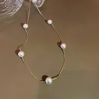 Collier de perles coréen Double couche, personnalisé, à la mode, clavicule pour femmes, collier de perles, Banquet de vacances, bijoux cadeau pour filles 6