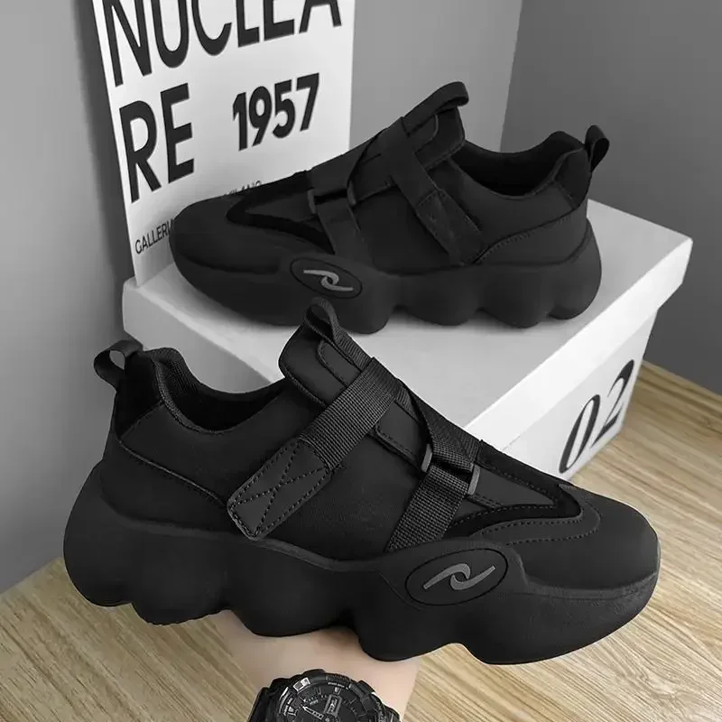 Sneakers Con Plateau Off Black White Buckle Air Mesh Designer Trainers Fondo Spesso Chunky Sneakers Da Donna Scarpe Casual Vulcanizzate