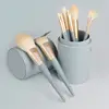 Makeup Brush Storage Bucket PU Leather Hasp Makeup Brush Holder Travel Portable Cosmetic Brush Organizer Eyebrow Pencil Holder 1