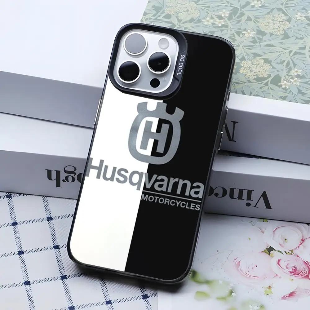 Premium Silver Motorcycle Phone Case Cover