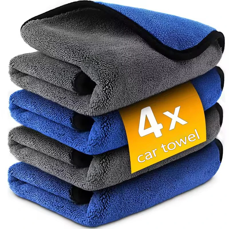 1/3/6pcs Microfiber Car Washing Towel Soft Quick Drying Windows Mirrors Wiping Rags Home Double Layer Cleaning Cloths BEST SELLERS