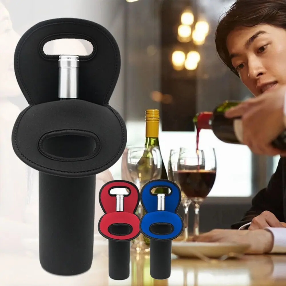 Insulated Neoprene Wine Bottle Packaging Cover, Reusable Solid Color Protective Freezer... - SKU WBPC2136 - UGI Packaging