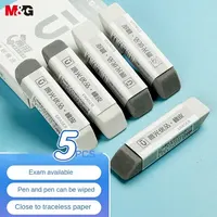 M&G Stationery Pen Erasers 5 Pack Premium Half Sand Frosted Eraser Gel Ink Pen Ballpoint Pen Special 2