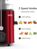 SiFENE 3" Big Mouth Centrifugal Juicer Extractor for Fruits & Vegetables, Compact Juicing Maker, Non-BPA, Easy to Clean, Red 2