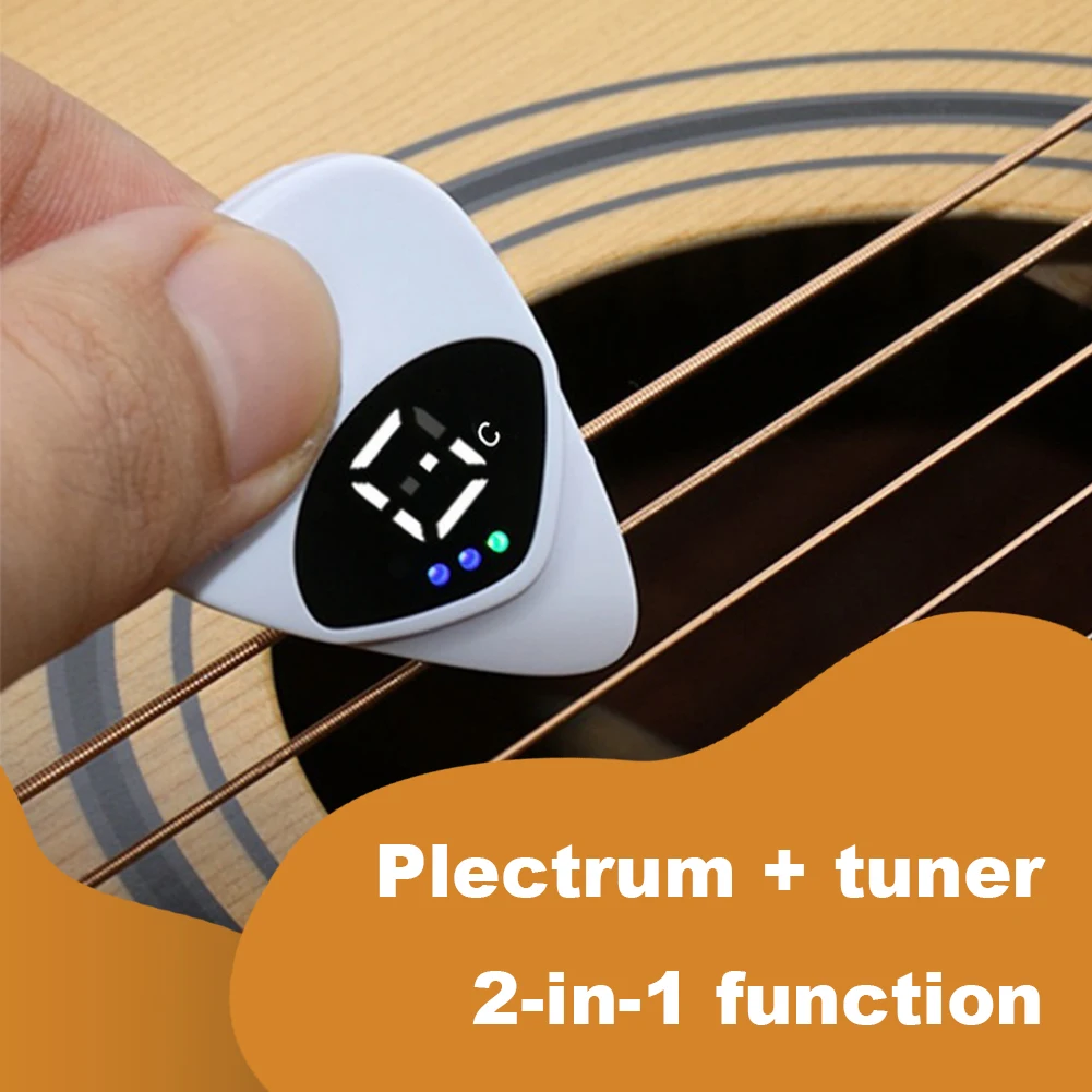 1-3PCS 2 in 1 Guitar Picks Tuner Acoustic Guitar Tuner Electric Guitar Tuner for Acoustic Electric Guitar Bass Mandolin