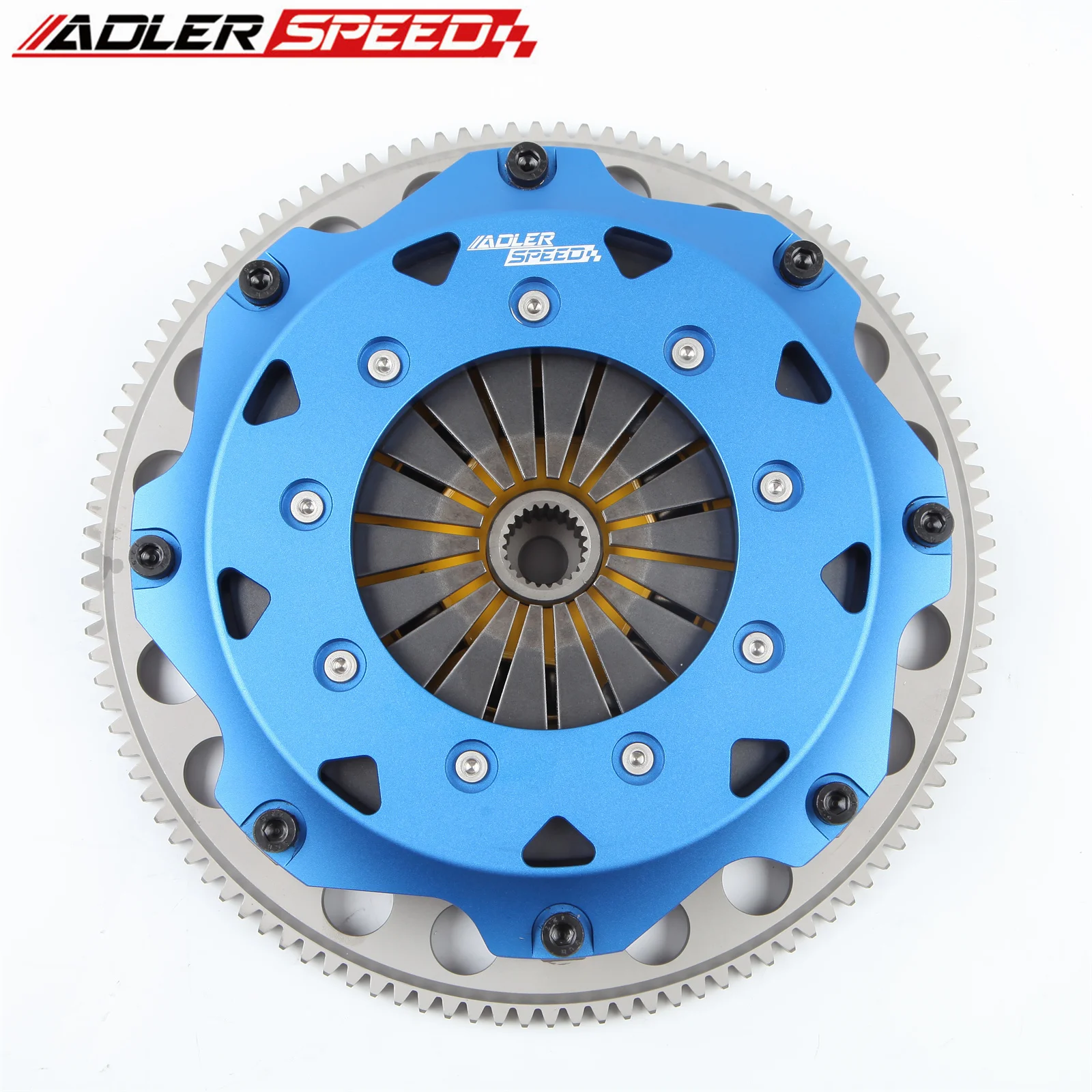 ADLERSPEED 8.5인치(215mm) 스프링형 트윈 디스크 클러치 키트 랜서 에보 4 5 6 7 8 9 호환