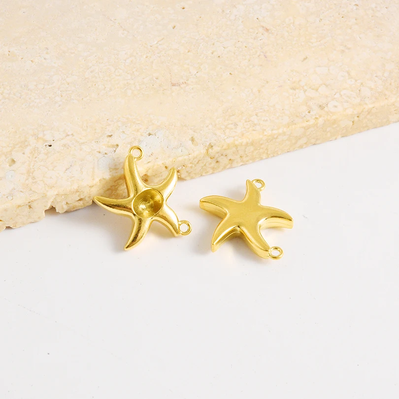 5 stücke Unregelmäßige Geometrische Cabochon Anhänger Gold Farbe Charme Edelstahl Anhänger Für Schmuck Machen DIY Stein Emaille Material – Detail 8