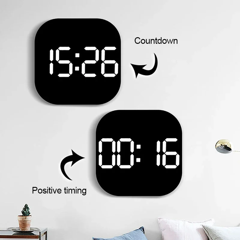 13inch LED Large Digital Wall Clock Remote Control TEMP Humidity Week Auto Dimmer 12/24H Alarm Clock For Home Office Decor wall clock digital wall clock