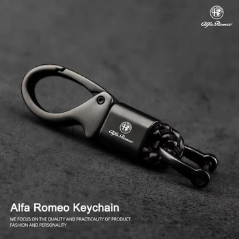 Car Styling Portachiavi Anello Auto Chiave Accessori Per Alfa Romeo Giulia MiTo 147 156 159 Brera Stelvio Junior Stradale 4C Giulietta