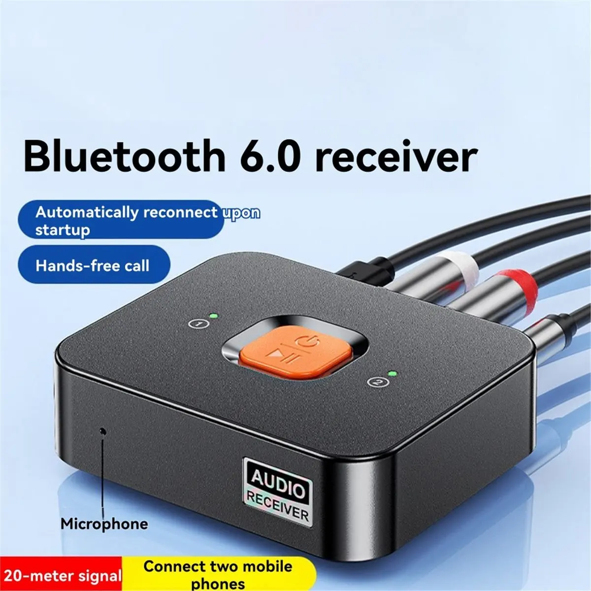 A23G 블루투스 6.0 어댑터 오디오 송신기 수신기 3.5MM AUX Hifi 음악 스테레오 사운드 무선 오디오 수신기