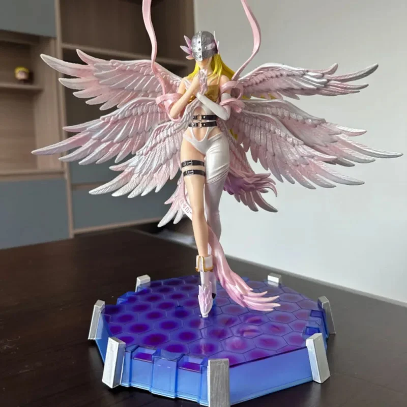 

NEW Angemon Angewomon 35cm Model Action Figure The Base Can Glow Collection Model Anime Collectible Decoration Toys Gift For Kid