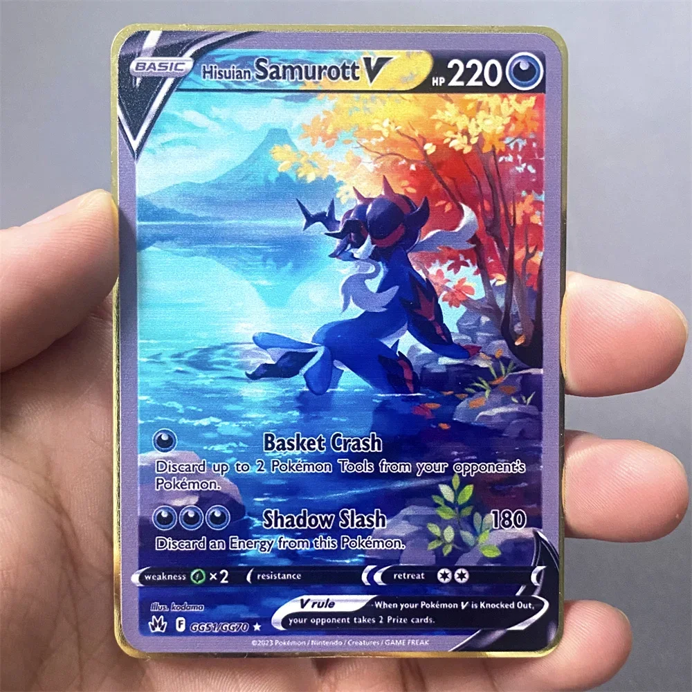 thumbnail image 1 of New 2024 Metal Card English Anime Charizard Arceus Mewtwo Blastoise Vmax GX V Letters Game Collection Cards Kid Toy Gift, 1 of 5