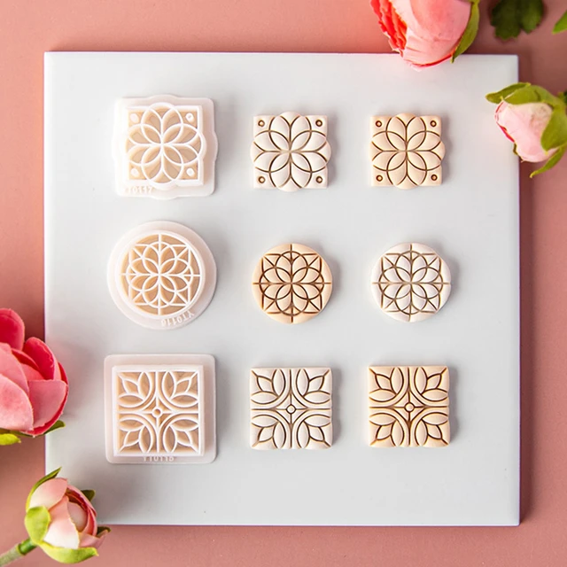 6PCS Flower Polymer Clay Molds,Rich in Style Clay Cutters for Polymer Clay  Jewelry,Mini Silicone Flower molds for Crafts,Earrings Jewelry,DIY Making