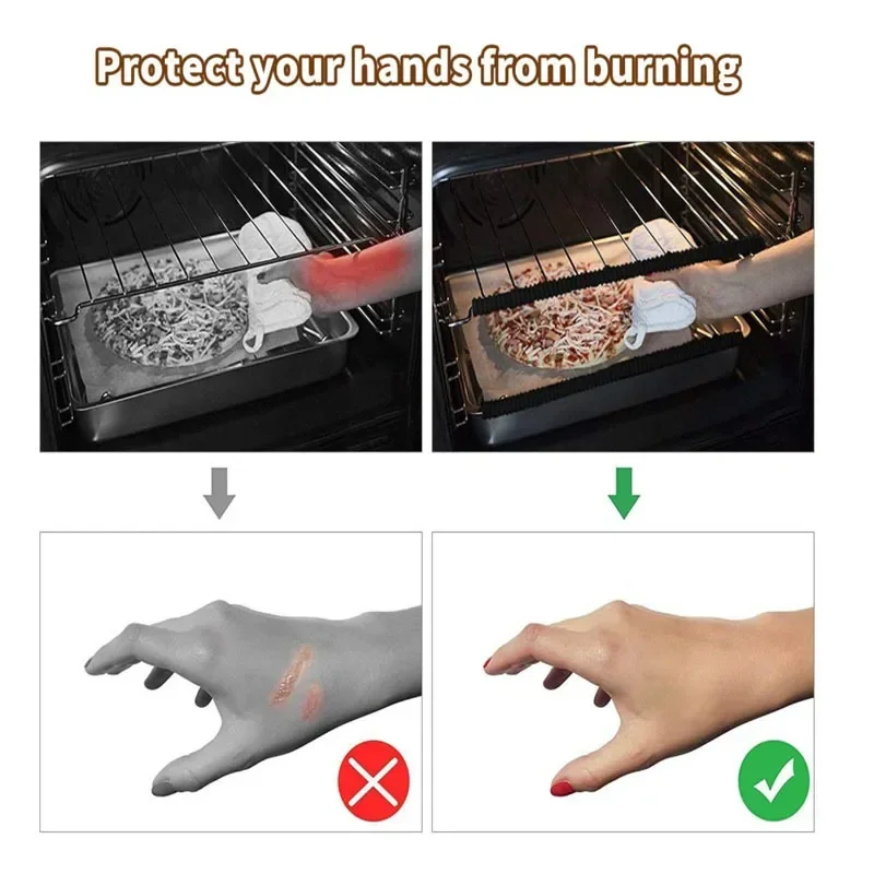 Silicone Heat Insulation Strip Sleeve High Temperature Resistance Guard sleeve Kitchen Baking Tool Microwave Oven,silicone oven mitts,kitchen gloves,silicone oven gloves,silicone oven protector