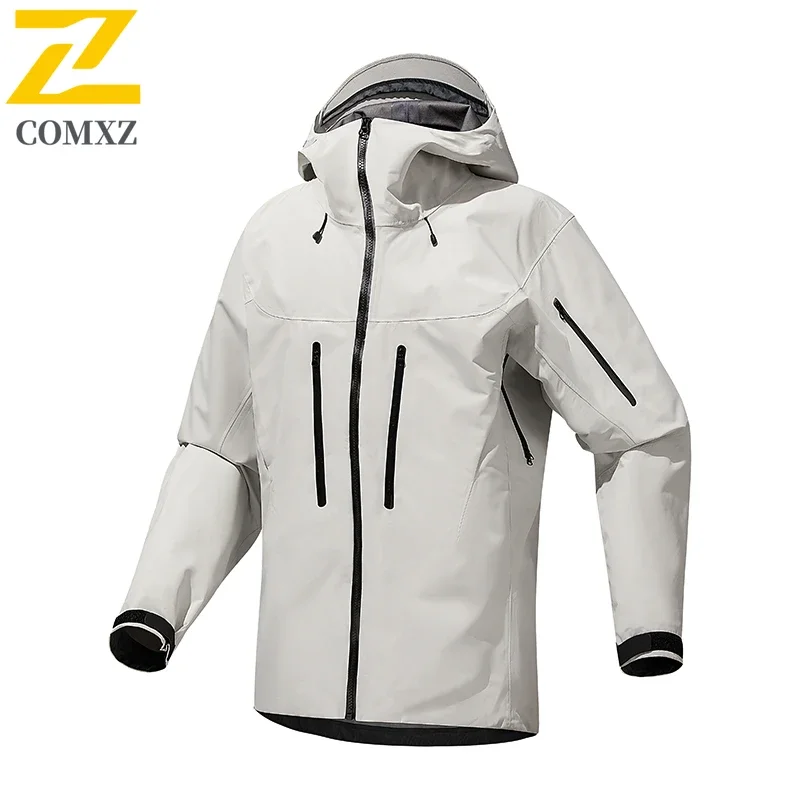 Mountain Jackets Men's Outdoor Hard Shell Waterproof Windproof Hooded Stormcoat Jacket Casual Fly Fishing clothing Hiking Coat