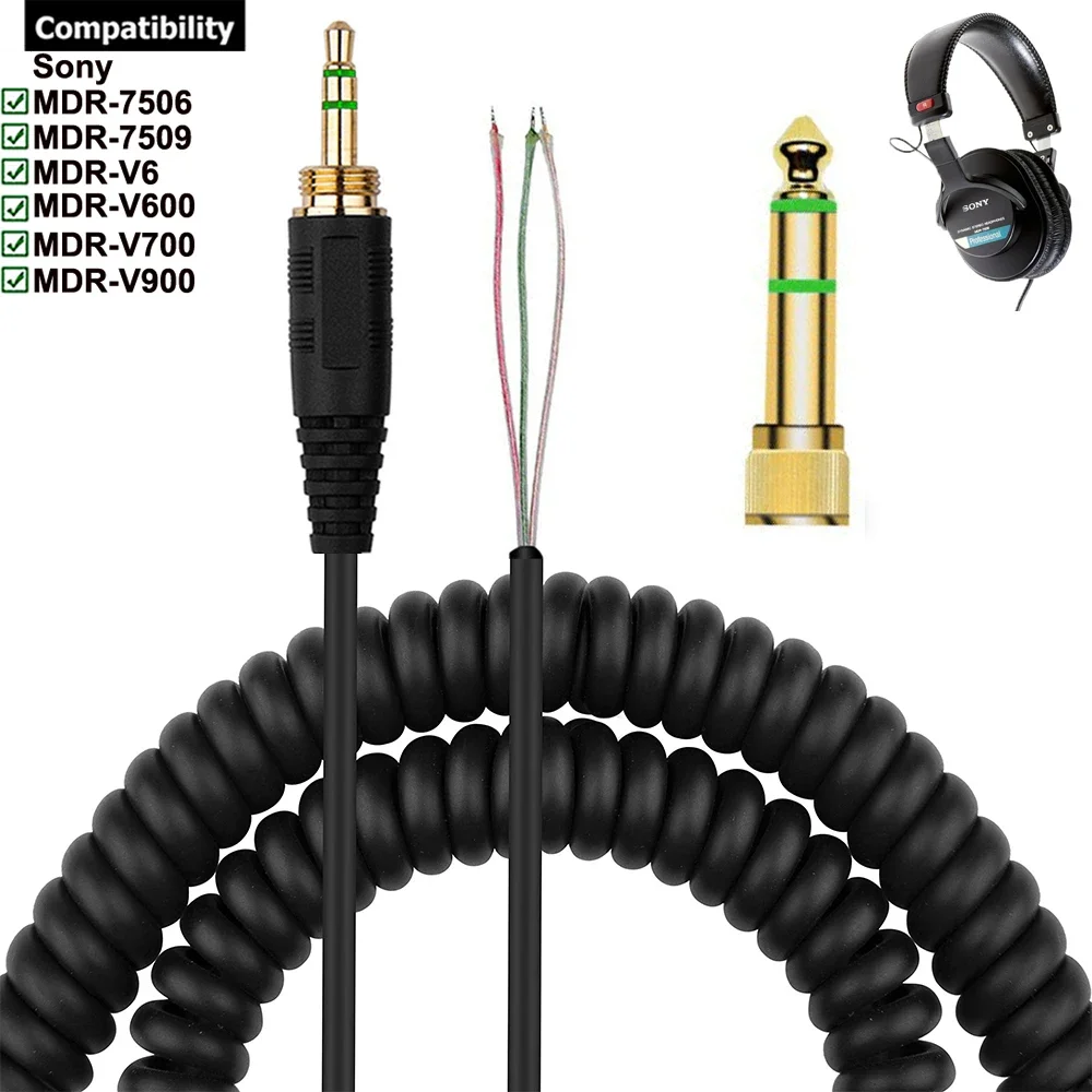SONY MDR-7506 スタジオヘッドホン改造済（ケーブル脱着可） SONY MDR-7506 ヘッドホン] SONY MDR-7506のケーブルを着脱式に改造