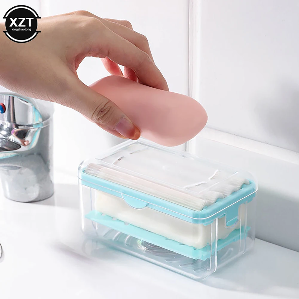 Description Picture 3 of itemSoap Dish Holder Multifunctional Soap Box Bathroom Roller Type Laundry Soap Drain Box Non-slip Foam Bubbler for Washing Cleaning