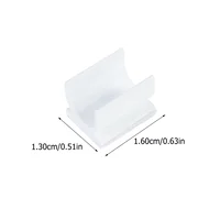100Pcs Whiteboard Pen Clips Plastic Adhesive Pen Holders Pen Clamps for Storing Pens and Pencils White Color 2
