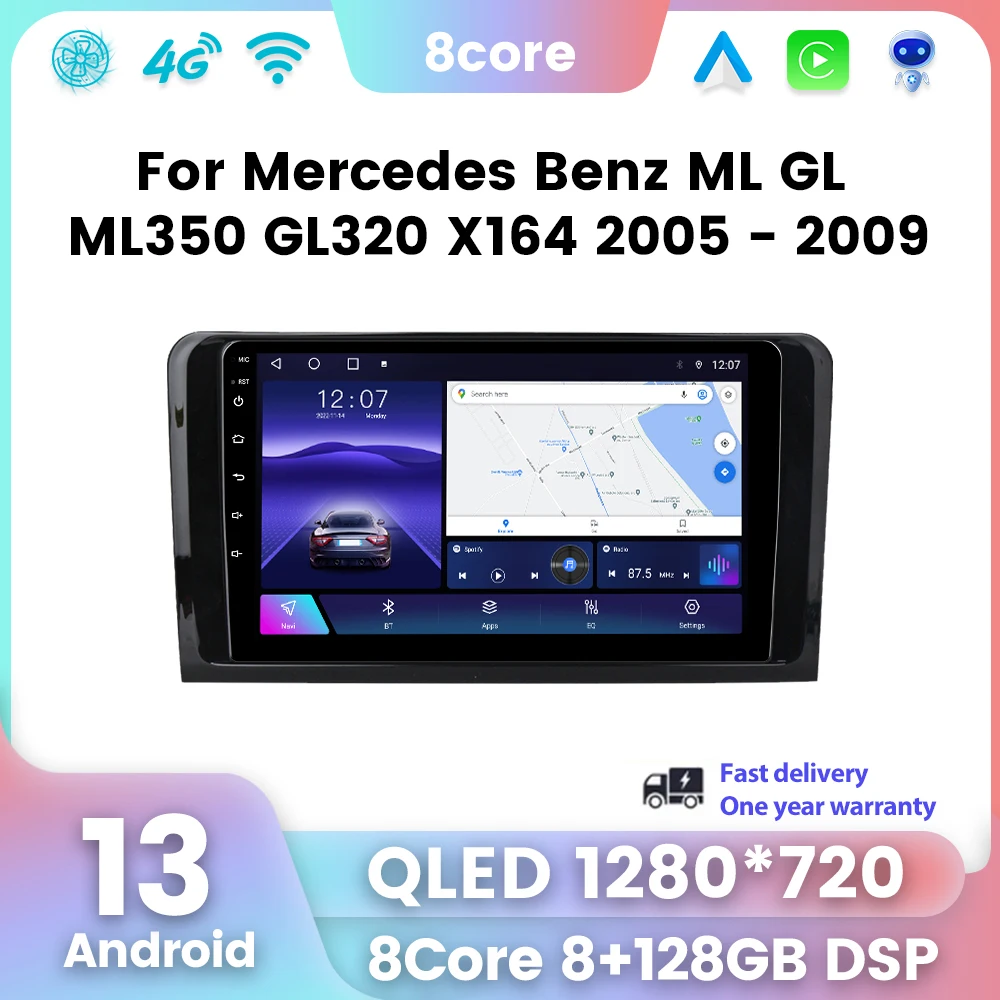 Car Radio For Mercedes Benz ML GL W164 ML350 ML500 GL320 X164 ML280 GL350 GL450 Multimedia GPS Video Player Carplay Android auto