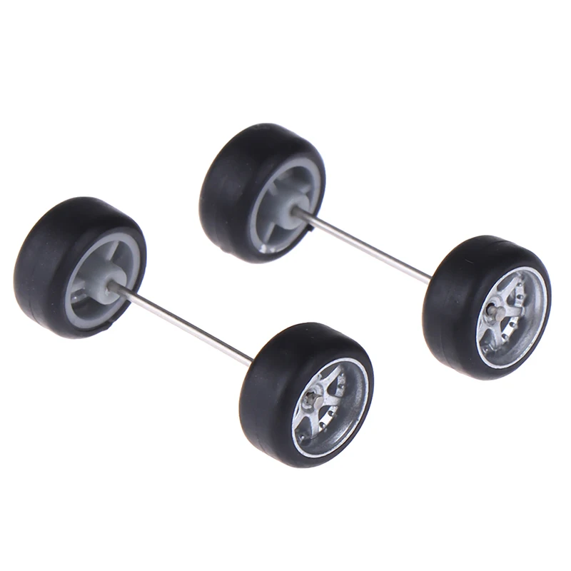 Hohe Qualität 6PCS 1:64 Räder Für Hotwheels Mit Gummi Reifen Modell Auto Geändert Teile Racing Fahrzeug Spielzeug Neue 4 farben – Detail 4