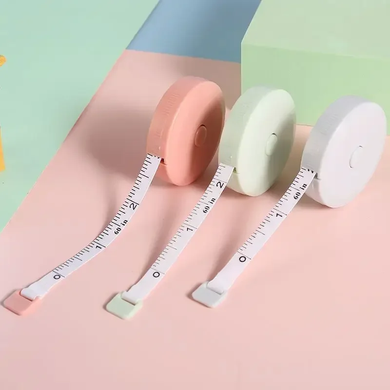 마카롱 컬러 소프트 줄자, 체중 감량, 의료용 신체 측정, 재단사 측정, 옷 허리 측정용 접이식 줄자