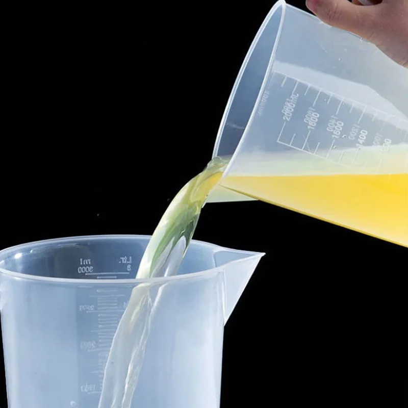 2pcs 100ml Plastic Measuring Scale Cups Transparent Chemical Industry Cone  Liquid Container Graduated Cups Measurement Cups 